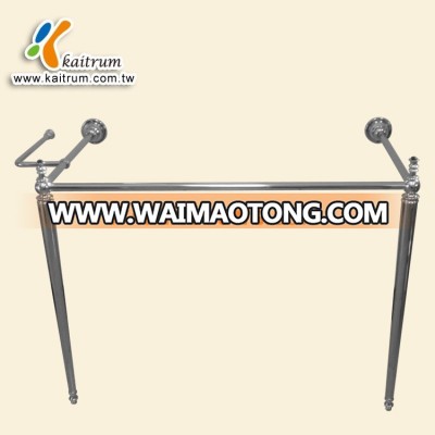 Traditional 950mm wide solid Brass Chrome Wash Stand bathroom accessory brass metal wash basin with stand