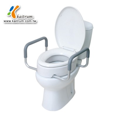 Bathroom Commode Care Elder Disable Raised Toilet Seat with Handles